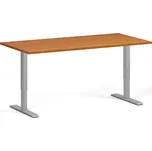 B2B Partner Výškově nastavitelný stůl, 160x80 cm, 1 motor, šedá podnož, třešeň