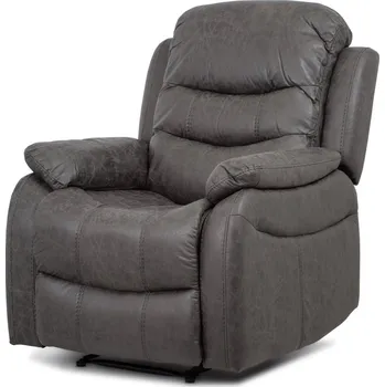 Křeslo Relaxační polohovací TV křeslo GLEN látka šedé