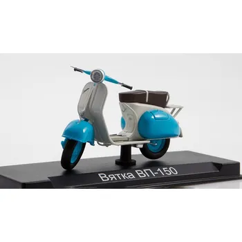 autíčko VP-150 Vyatka 1:24 - MODIMIO Collections Naše Motocykly časopis s modelem #15 Vyatka VP 150 motorka - model motorky