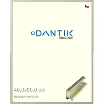 Rám na obraz DANTIK rámeček 40x50 | ALU profil 7269 Šedá Pyrit broušená (Sklo Čiré) (Vyrobeno s láskou u nás v DANTIKU)
