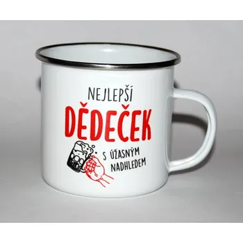 Plechový smaltový hrnek - Nejlepší dědeček