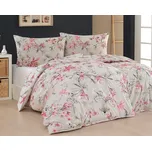 Povlečení Matějovský ELISSE, květiny, smetanové, bavlna hladká,140x220cm + 70x90cm