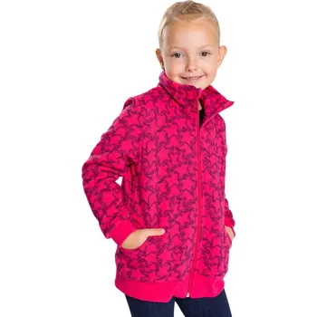 Dívčí mikina Teplejší dívčí mikina Betty mode tmavě růžová s hvězdami