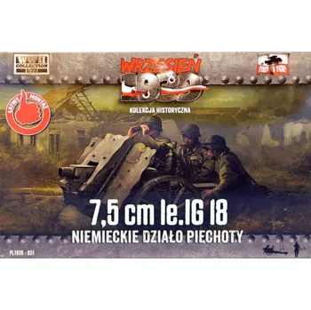 Plastikový model 7,5cm Ie.IG 18 (1x cannon + 3 fig.) - First to Fight PL1939-031