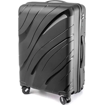 Šedý skořepinový palubní kufr do letadla "Tide" - vel. M