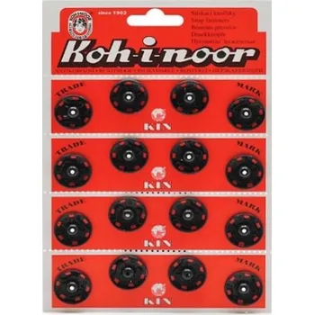 Knoflík knoflik stisk. KIN vel.8(21mm) lak-4 ks 86169 - Černá, 21mm