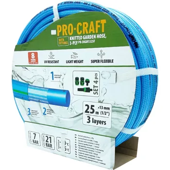 Zahradní hadice Modrá zahradní hadice Procraft PR-3KGH1325F