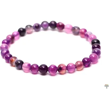 Náramek Magieprirody.cz Náramek Achát fialový - 6 mm kuličky #697 - z přírodních kamenů