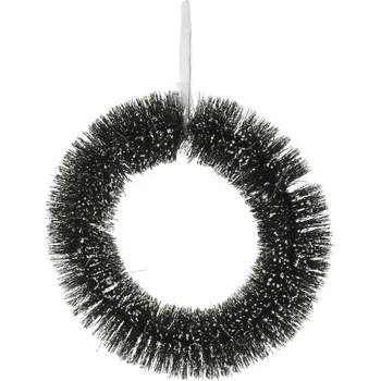 Vánoční dekorace VÁNOČNÍ VĚNEC na dveře LED zelený prům. 40 cm