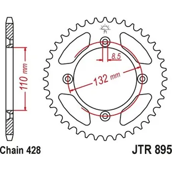 Auto-moto JT rozeta 4486 49 KTM SX 85 04-24, 105 XC 07-11 (448649JTZBK)* (řetěz 428) barva černá (JT rozeta 4486 49 KTM SX 85 04-24, 105 XC 07-11 (448649JTZBK)* (řetěz 428) barva černá)