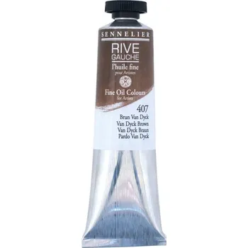 Olejová barva Sennelier Olejová barva Rive Gauche - 407 Van Dyck Brown Objem: 40 ml