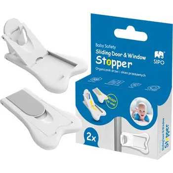 Dětská zábrana Sipo zarážka na posuvné dveře 2 kusy