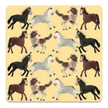 Podtácek Podložka, podtácek Horses, Alex Clark (Korková podložka kůň, koně)