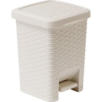 Odpadkový koš Krémový koupelnový pedálový koš Addis Rattan Pedal Bin Calico, 6 l ID_1330844