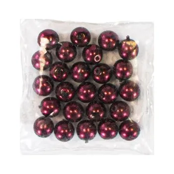 Svatební dekorace Korálky svatební VÍNOVÉ 5mm - Vínová, 5mm