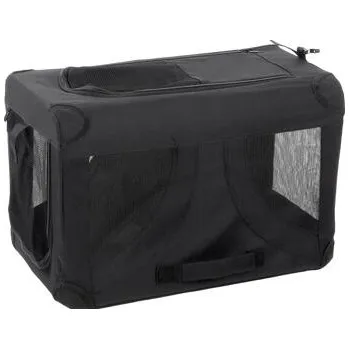 přepravka pro zvíře Flamingo Skládací přepravní box Gepetto černý varianta L 57cm x 82cm x 59cm