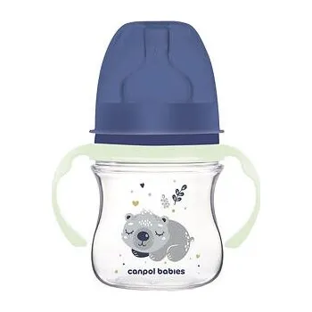 teploměr do vody pro miminko CANPOL BABIES Lahev antikoliková se svítícími úchyty EasyStart Sleepy koala 120ml modrá