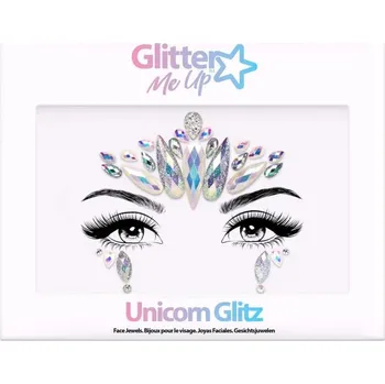 Karnevalový doplněk Samolepicí kamínky na obličej - Unicorn Glitz