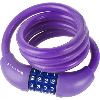 Zámek na kolo Zámek spirálový M-WAVE DS 12.10 S - fialový