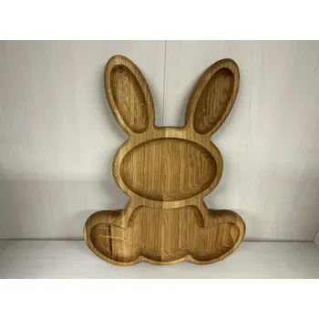 Dřevotéka - Dubový podtácek ve tvaru zajíce 30x24 cm Dubový podtácek ve tvaru zajíce 30x24 cm