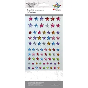 samolepka ST449, Samolepky, 3D hvězdičky, barevný mix, 84ks/arch