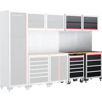 QUATROS QS17004 Dílenský nábytek, sestava, modulární, 7 ks