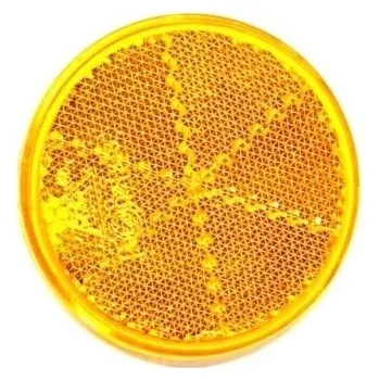 Samolepicí dekorace na vozidlo Odrazka oranžová, kulatá o průměru 62 mm, samolepící