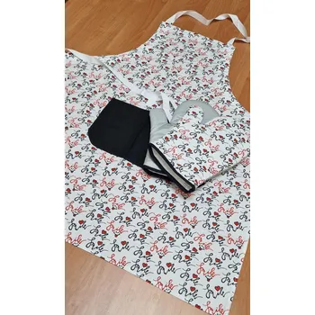 Kuchyňská zástěra Dárkové balení - kuchyňský set - zástěra + 2 chňapky s teflonem 14