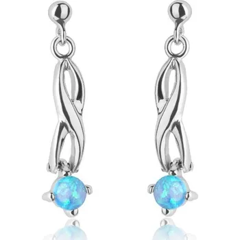 Náušnice Violeta - náušnice se světle modrými opály, Materiál: Bílé zlato, ryzost 585/1000