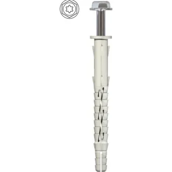 Hmoždinka Rámová hmoždinka s límcem, 6hr.hlava s podložkou, Nylon, HEX 13 Délka: 80 mm Šířka: 10 mm