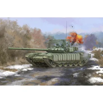 Plastikový model Russian T-72B3 with 4S24 Soft Case ERA & Grating Armour - Trumpeter 09610