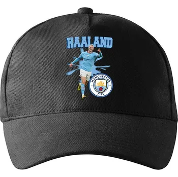 Kšiltovka Dětská kšiltovka Haaland - Manchester City FC, Barva Černá, Velikost 17×10 cm , Canvas Unisex kšiltovka Bezvatriko.cz 2363