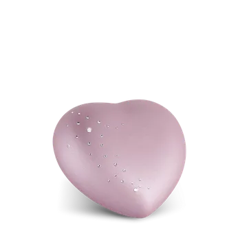 Smuteční dekorace Zvířecí urna Herz Crystal - Rose 0,5l