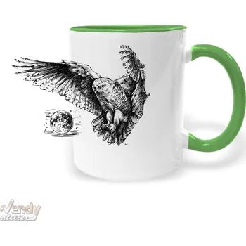 Hrnek - Sova Barva: Zelená