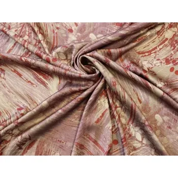 Metráž - Ac Hed OTISK LISTU FIALOVOSKOŘIC 2080/16 - látka na šaty a halenky - Fialová, 150 cm