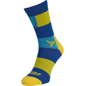 Pánské ponožky cyklistické ponožky SILVINI Bardiga - Navy-lime, 39-41