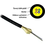 XtendLan Optický kabel, 9/125, 4vl., DROP, 3,6mm LS0H, černý, G.657A, 1000N, balení 500m s konektory