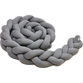 Polštář T-TOMI Pletený mantinel 180 cm Anthracite