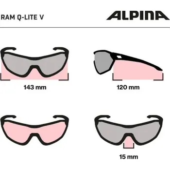 cyklistické brýle fotochromatické Q-lite brýle ALPINA RAM Q-LITE V a8672 - White matt, A8672.0.11