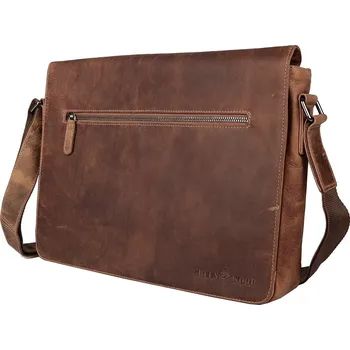 Velká kožená pánská crossbody taška GreenWood no. 588 hnědá