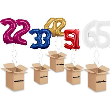 Party dekorace HeliumKing Balónový box s vlastním číslem