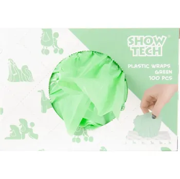 Kosmetika pro psa Show Tech Ultra lehký plastový balíčkovací papír 100 ks (15 x 30 cm) Barva: zelený