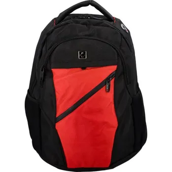 Městský batoh Praktický městský batoh Ilja, černá-červená