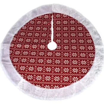 Koberec Home Styling Collection Koberec pod stromeček SKIRT KNITTED, O 100 cm, červený
