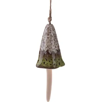 Casa de Engel Keramický zvonek - houba zelená