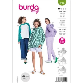 Volný čas Střih Burda 5828 na dámskou mikunu -