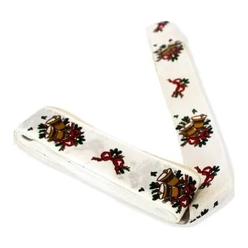 Stuha stuha taftová VÁNOČNÍ ZVONEK+MAŠLE - , 19mm