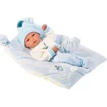 Llorens 63555 NEW BORN CHLAPEČEK - realistická panenka miminko s celovinylovým tělem - 35 cm