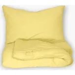 Forbyt Bavlněné povlečení, Jersey světle žluté povlečení: 140 x 200 cm + 70 x 90 cm