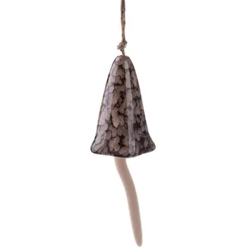 Casa de Engel Keramický zvonek - houba tmavě hnědá